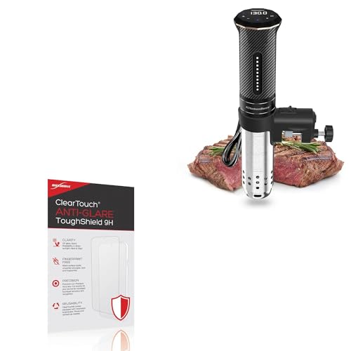 BoxWave Screen Protector Compatible with KitchenBoss Sous Vide G300PT - ClearTouch Anti-Glare ToughShield 9H (2-Pack), Anti-Glare 9H Tough Flexible Film Screen Protector