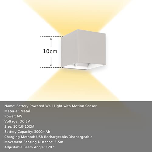 VOMI Lampada da Parete LED a Batteria con Sensore
