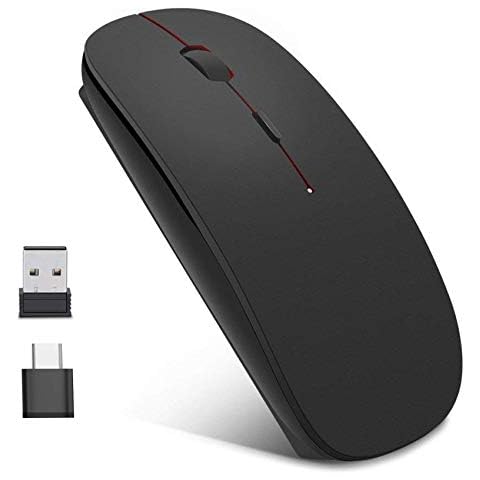 EasyULT Wireless Rechargeable Mouse with USB Receiver Cover