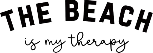 Crewneck Sweatshirt for Women Pullover, The Beach Is My Therapy Loose Fit Long Sleeve Shirts Graphics Tops4