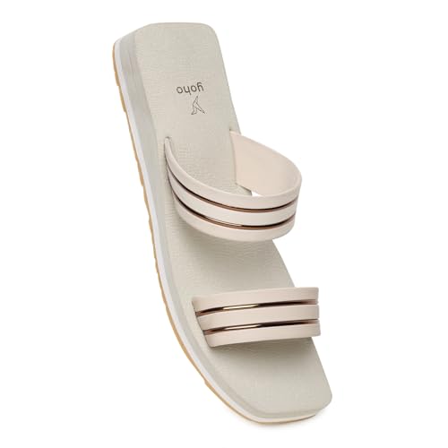 Image of YOHO Indiglo Stylish & Comfortable Flats for Women | Lightweight, Anti-Skid, Orthopedic, Cushioned Footpharma Footbed, Casual & Fashionable for Everyday Use