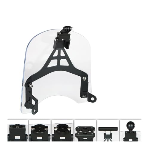 Extension de pare-brise VN650 anti-turbulence et support de GPS intégré