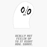 Undertale - Napstablook Sticker Vinyl Bumper Sticker 6 Mil Thick - Size 5'
