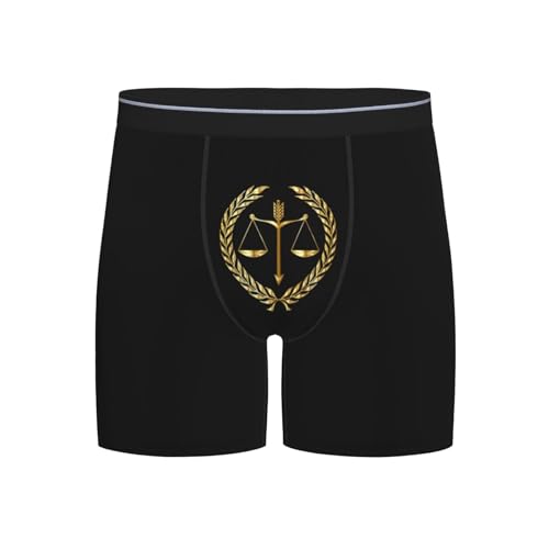 Lawyer Scales Of Justice Men'S Breathable Underwear Boxer Briefs With Lightwight Wasitband,