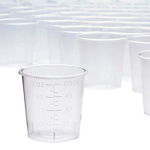 Vasos medidores de 2 onzas paquete de 50 miniatura 3