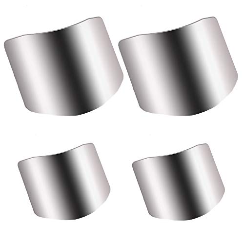 Finger Guard for Cutting, 4 Pack 3.3 in and 2.6 in Stainless Steel