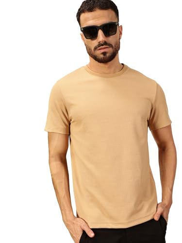 Image of Thomas Scott Men's | Solid | Half Sleeve | Slim Fit | Poly Blend | Crew Collar | Casual Tshirt