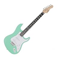 IDEAL FOR BEGINNERS: The LA Series Electric Guitar with Accessories & 5" 10W Amp bundle is perfect for those starting their guitar journey. GUITAR CONSTRUCTION: Smooth maple neck for comfortable playability, lightweight paulownia body for ease of han...
