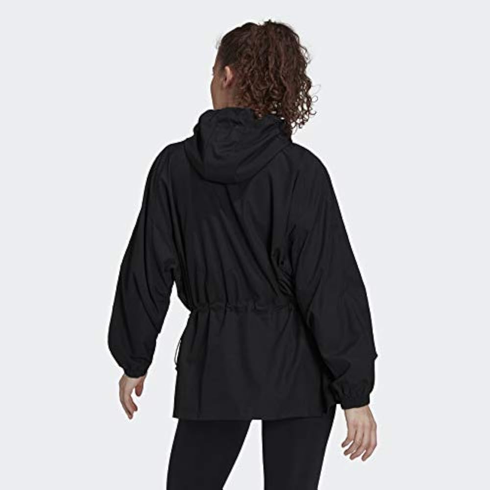 adidas Packable Lightweight Hooded Jacket Women's, Black, Size XL