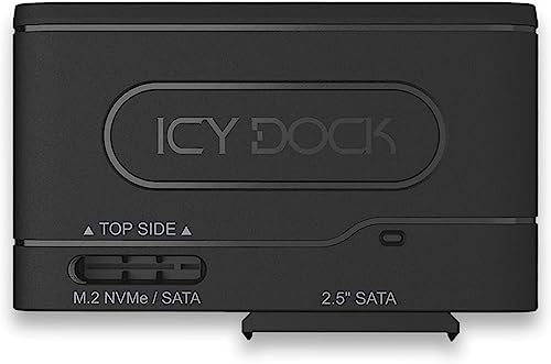 ICY Dock EZ Adapter MB104U-1SMB - 1x 2.5 Inch SATA or 1x M.2 NVMe/SATA SSD to USB 3.2 Gen2 10Gbps Docking Station/Reader