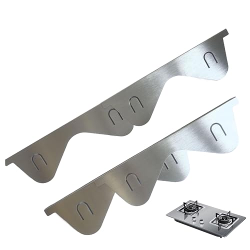 Protector De Cocina | Cubrerenjillas de Vitrocerámica Acero Inoxidable - Juego De 2 Bordes...