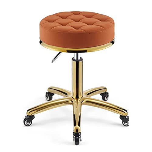 Silla de garaje con ruedas, ajustable de 44 a 59 cm de altura, con ruedas, suave y giratoria, para taller de reparación de automóviles (color: rosa), talla única. Rosa (gris oscuro, talla única).