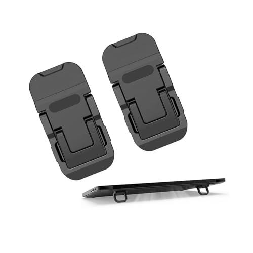 Image of 2PCS Laptop Stand, Portable Laptop Cooling Pad, Foldable Metal Keyboard Stand, Mini Keyboard Pillar (Black,Two Gears)