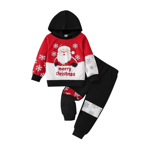 Image of 2-6T Toddler Baby Boy Clothes Color Blocking Hoodies + Pants Fall Winter Outfits