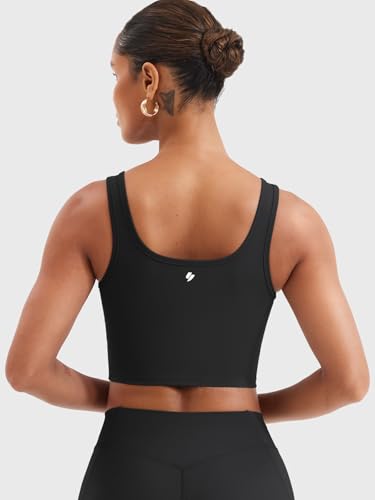 YEOREO CoreFlex Workout Tank Tops for Women U Neck Zip Up Crop Top Sleeveless Athletic Yoga Camisole Yvetty Going Out Tops2