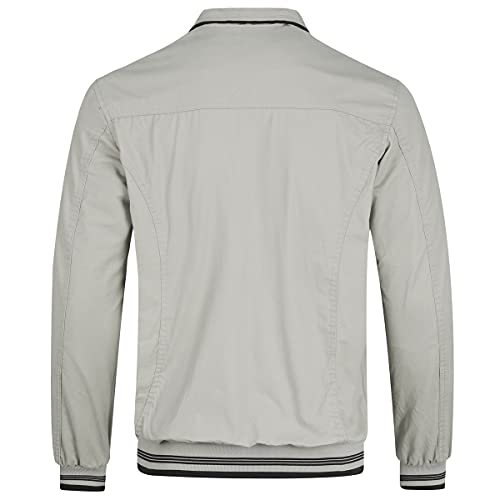 YOUTHUP Blouson D'été Légère pour Homme Veste de Sport Cargo Décontractée Blousons Aviateur à col Montant Homme, Gris, L - Image 4