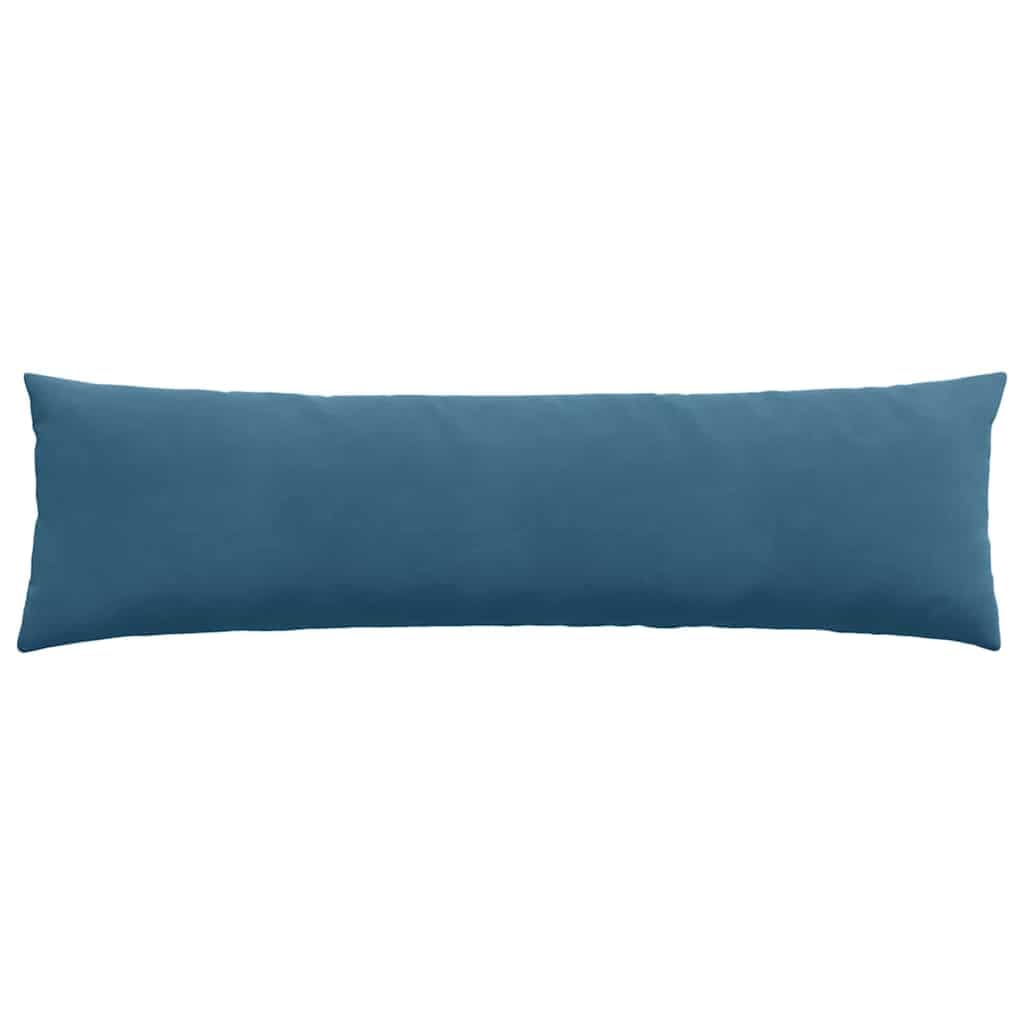 Sofakissen 2er Set Blau 145 x 40 x 20 cm, Dekokissen aus feinem Cordstoff für Couch und Bett, Längliche Couchkissen mit abnehmbarem Bezug und Reißverschluss