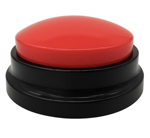 MarQo – RECORDABLE PRODUCTS Buzzer mit Sound und Aufnahmefunktion – Sprachrekorder Knopf für Klassenzimmer, Hundespielzeug Intelligenz & Talk – 30 Sek. Aufnahme, Laut & Wiederverwendbar