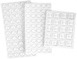 Rubber Bumpers Pads,moinkerin 120 Pieces Rubber Stoppers Furniture Bumpers Transparent Silicone Pads Clear Rubber Feet Self Adhesive for Glass, Doors, Cabinets Drawers(Ø 8.5/10/12.7 mm)