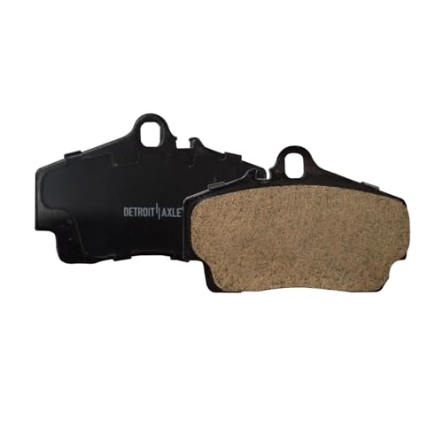 Image of Detroit Axle - Rear Brake Pads for 99-08 Porsche 911, 97-12 Boxster, 06-12 | Cayman, Ceramic Brake Pads 1997 1998 1999 2000 2001 2002 2003 2004 2005 2006 2007 2008 2009 2010 2011 2012 Replacement