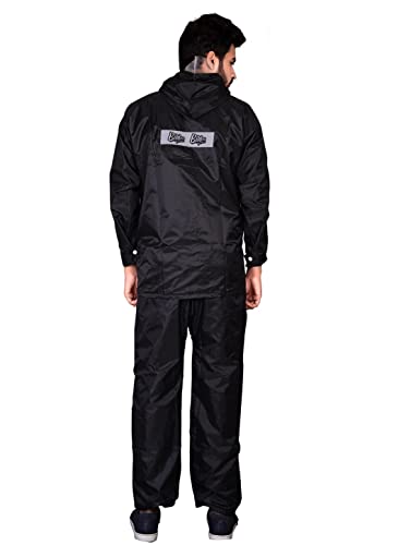 Image of Bildos Raincoat for Men with Adjustable Hood and Reflector at Back
