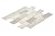 Daltile SimplyStick Mosaix 2" x 4" Limestone Peel and Stick Bevel Mosaic in Chenille White for Walls and Backsplashes | (12 PC Per Carton) (11.64 SQFT Per Carton)