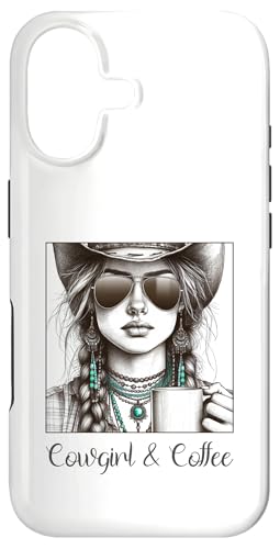 Western Cowgirl and Coffee Wild West Cowgirls �X�}�z�P�[�X iPhone 17 �p