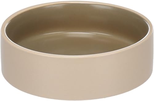 Personalisierter Keramik-Hundenapf ANCA 200 ml (S) Beige/Grün – rutschfest, leicht & hygienisch – Futter- & Wassernapf – für kleine Hunde & Katzen – personalisiert mit Namen – Petslino