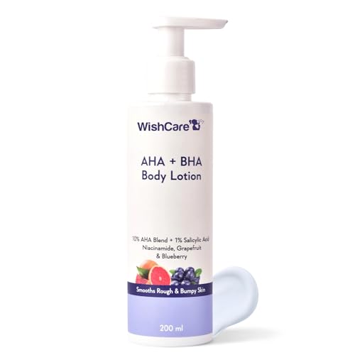 WishCare 10% AHA + 1% BHA Body Lotion for Men & Women -...