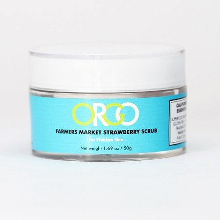 ORGO Natural Strawberry Facial Scrub For Problem Skin- California Essentials