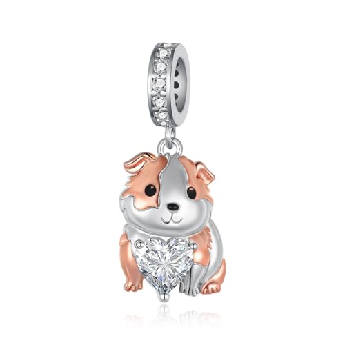 Guinea Pig Gifts 925 Sterling Silver Guinea Pig Charm Cute Animal Jewelry Gifts for Women
