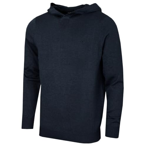 Calvin Klein Mens Campus Knitted Soft Hoody - Denim Marl - L