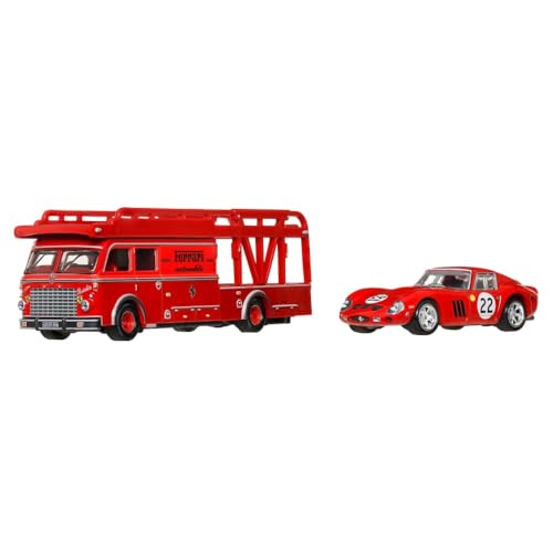 Image of Hot Wheels Team Transport Ferrari 250 GTO, Celebrates Racing Experience & Car Culture, Vehicles, 1:64 Scale Car & Transport, Gift for Race Fans & Toy Car Collectors