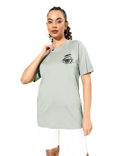 Image of Dillinger Blue Graphic Oversized T-Shirt