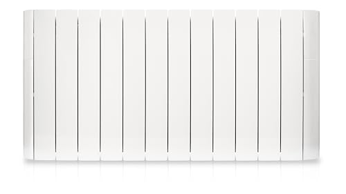 HJM Emisor Térmico de Fluido Bajo Consumo LAGAN 2000, Programación 24/7, Funciones Ahorro, Turbo Programable, 2000W, Blanco