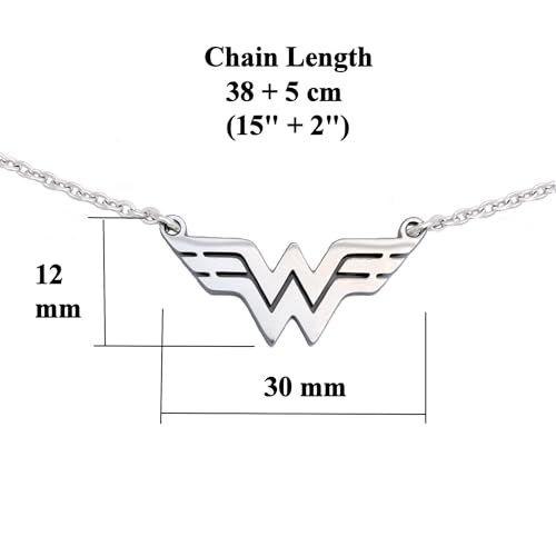 Tapp Collections Stainless Steel Superhero Pendant Necklace4