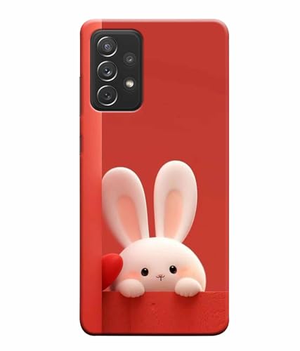 Image of Printed Hard Back Case Cover & Compatible for Samsung Galaxy A72 5G | Rabbit Painting Art (Multicolor) - D1202