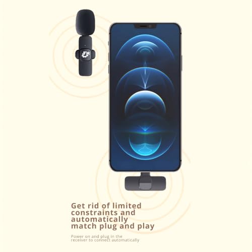 Image of GADGETSWEAR New K8 Furry Wireless Clip-On Lavalier Microphone for Android Type-C & iOS, Bluetooth Collar Mic with Fur Noise Reduction for Vlogging, YouTube, Podcasting Recording, Live Streaming
