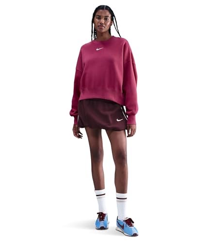 Nike Womens Sportswear Phoenix Fleece Over-oversized Crew Neck Sweatshirt Sweet Beet/Sail Small