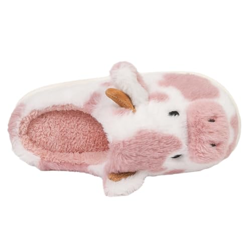 HiGropcore Cute Animal Fuzzy Slippers for Women Men Cartoon Indoor Comfortable Warm Furry House Slippers4