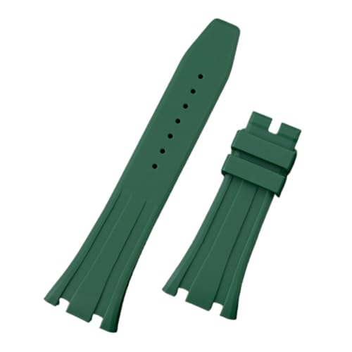 Bracelet montre caoutchouc 26mm vert foncé pour un style sport chic