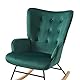 BAÏTA Sessel Suzie Rocking Chair aus grünem Samt