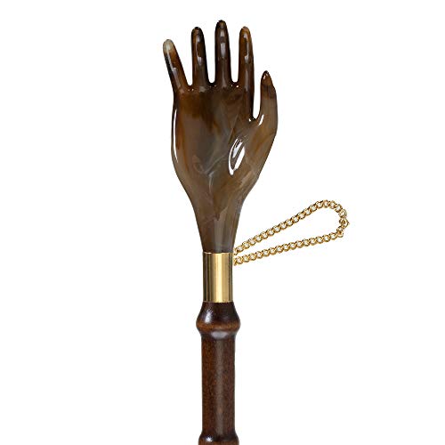 21" Elegent Shoe horn and Backscratcher with Beechwood Shaft: Perfect Unique and Quality Gift for Men and Women made in Italy - Thumbnail 2