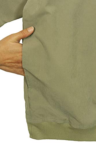 Akwa Men's Microfiber Woven Water Repellent Short Sleeve Snap Button Placket Pullover Windshirt #TOP2