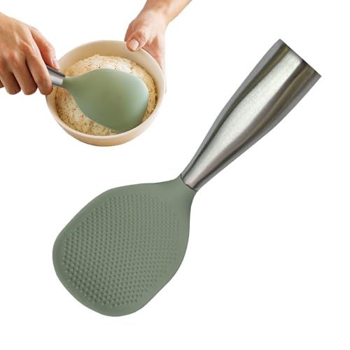 Cuchara de arroz, paleta de arroz, Silicona antiadherente Siring, Herramientas de cocina resistentes al calor para puré de papas, verduras
