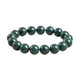 SUPER RACCOON Natural Herbal Scented Bead Bracelet, Natural Energy Bracelets for Anxiety Relief Meditation Boost Sleep Restorative Power,Green,10mm