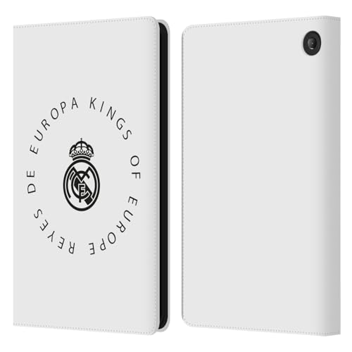 Real Madrid CF Étui Portefeuille Cuir Amazon Fire 7 2022 Housse Protection Tablette Football