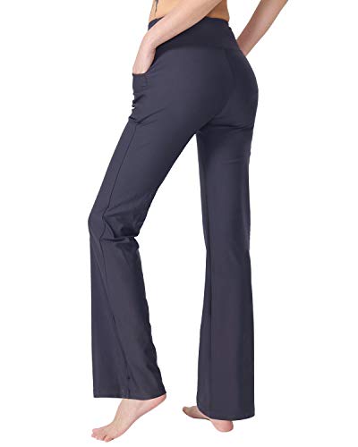 Image of Zeronic Women's Bootleg Yoga Pants with Pockets Long Bootcut Workout Running Pants Tummy Control Pockets Work Pants for Women