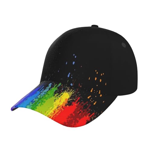 Rainbow LGBT Gay Pride Baseball Cap Workout Hats for Men & Women Dad Hat Snapback Hat