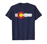Noodler's Colorado Flag Fat Powder Ski Aspen Powder 8 Skiing T-Shirt